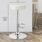 Modern Swivel Round PU Leather Seat Bar Stool with Adjustable Height and Steel Base